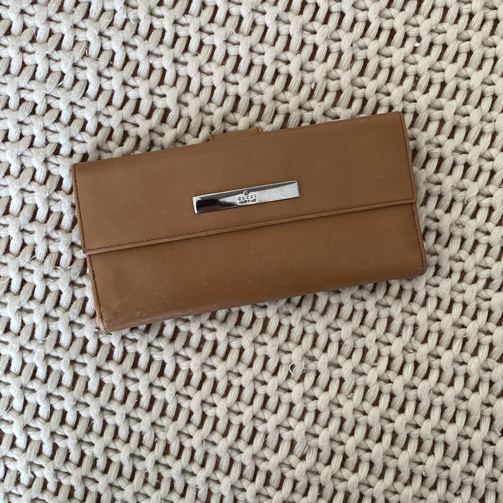 Leather Gucci Long Wallet | Brown Gucci